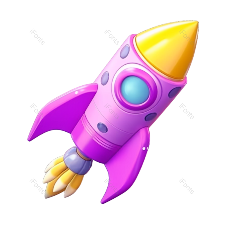 天空图片,插画元素,火箭PNG,可爱的免抠素材